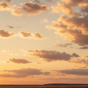 Sky background - Golden Hour with Scattered clouds (1)