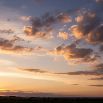 Sky background - Golden Hour with Scattered clouds (2)