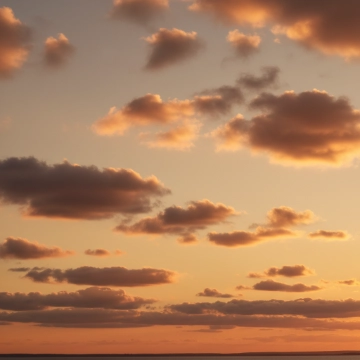 Sky background - Golden Hour with Scattered clouds (3)