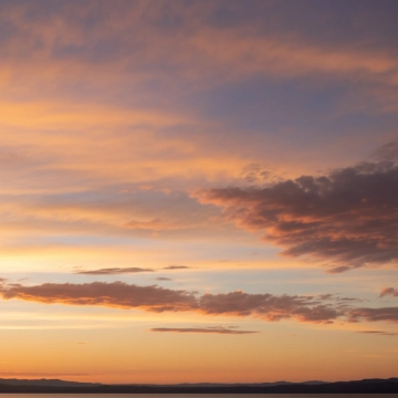 Sky background - Golden Hour with Scattered clouds (4)