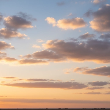Sky background - Golden Hour with Scattered clouds (5)