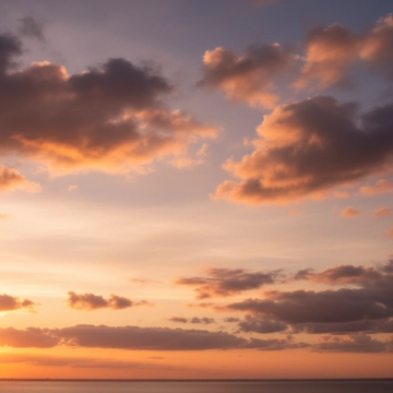 Sky background - Golden Hour with Scattered clouds (6)