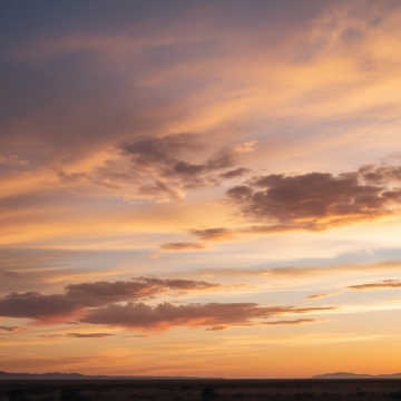 Sky background - Golden Hour with Scattered clouds (7)