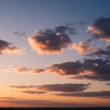 Sky background - Golden Hour with Scattered clouds (9)