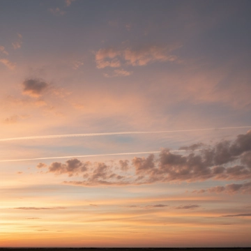 Sky background - Golden Hour with Scattered clouds (11)