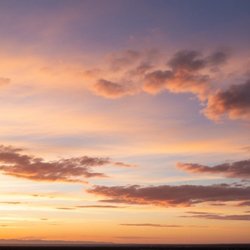 Sky background - Golden Hour with Scattered clouds (12)