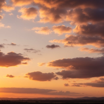 Sky background - Golden Hour with Scattered clouds (13)