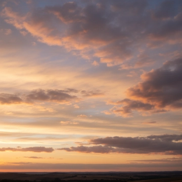 Sky background - Golden Hour with Scattered clouds (15)