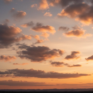 Sky background - Golden Hour with Scattered clouds (16)