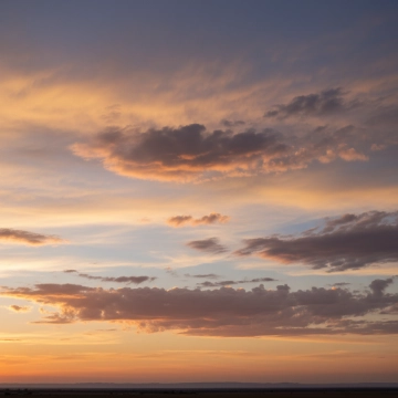 Sky background - Golden Hour with Scattered clouds (18)