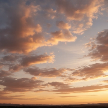 Sky background - Golden Hour with Scattered clouds (19)