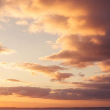 Sky background - Golden Hour with Scattered clouds (21)